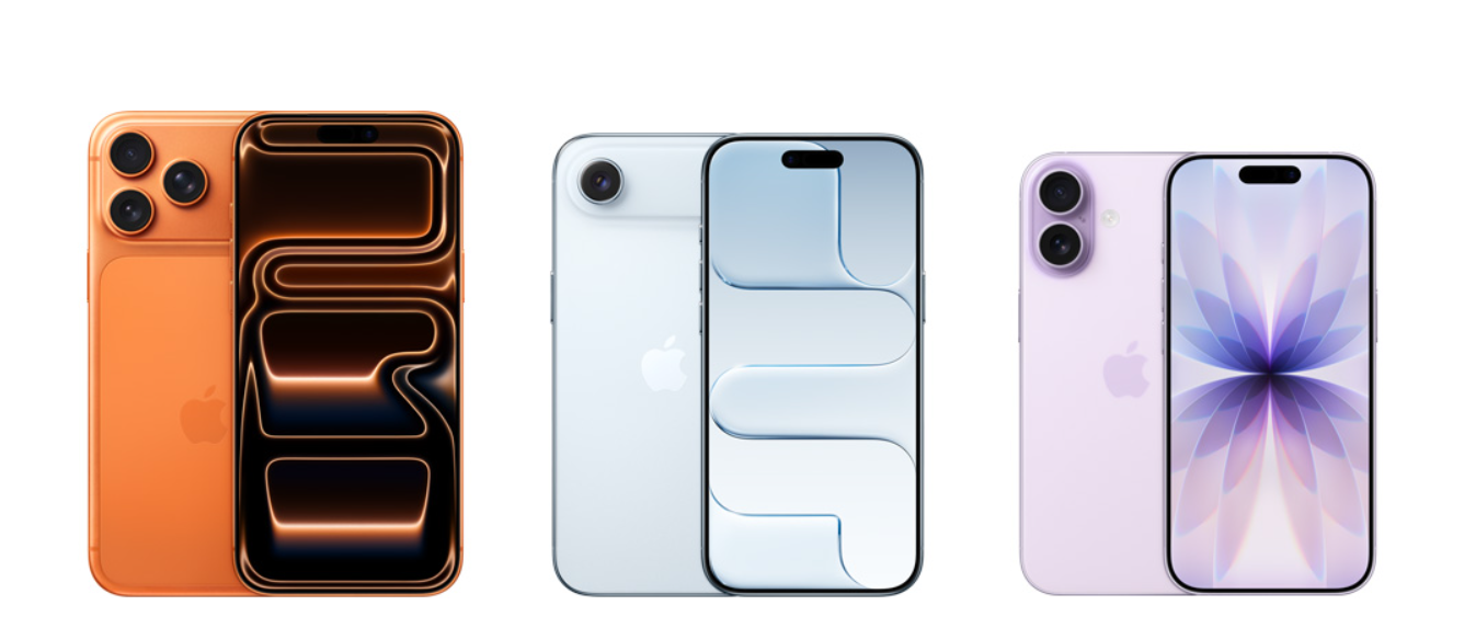 A picture of the iPhone 17 models.