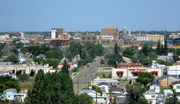 The skyline in Cheyenne, WY. 