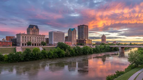 A picture of the skyline in Topeka, KS. 