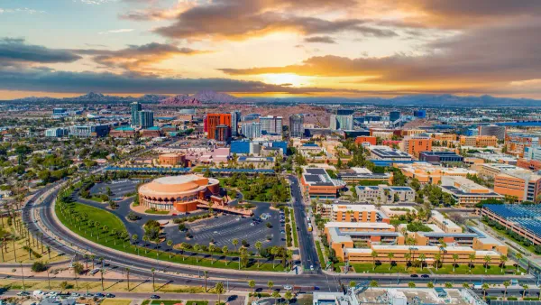 This is a picture of the skyline in Tempe, AZ.