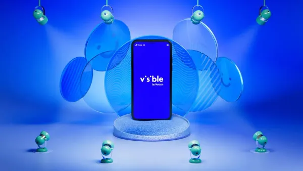 A picture of the phone with Visible on the main screen.